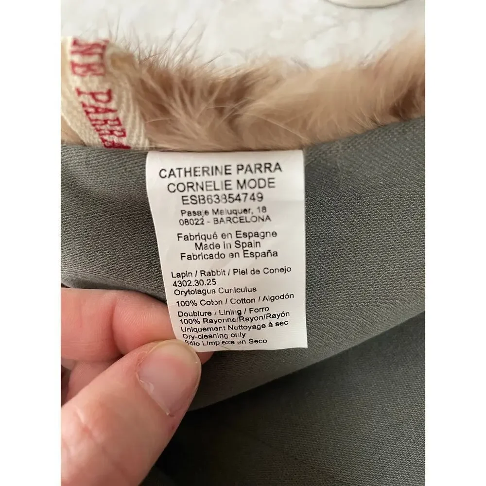 Catherine Parra rabbit fur scarf